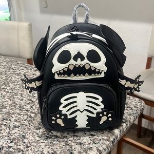 Loungefly Stitch skeleton mini backpack (in-hand)